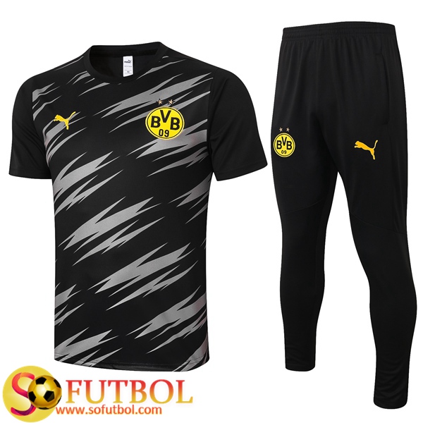 Camisetas entrenamiento Dortmund BVB + Pantalones Negro 2020/2021