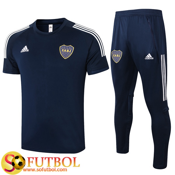 Camisetas entrenamiento Boca Juniors + Pantalones Azul Royal 2020/2021