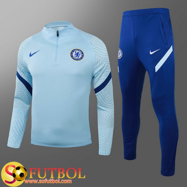Chandal Futbol FC Chelsea Ninos Azul 2020/21 / Sudadera y Pantalon Entrenamiento