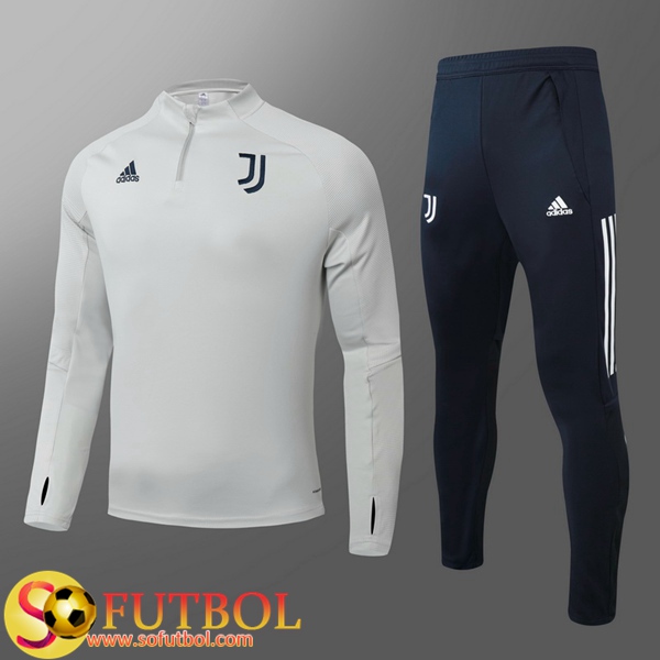 Chandal Futbol Juventus Ninos Gris 2020/21 / Sudadera y Pantalon Entrenamiento