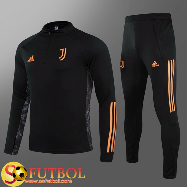 Chandal Futbol Juventus Ninos Negro 2020/21 / Sudadera y Pantalon Entrenamiento