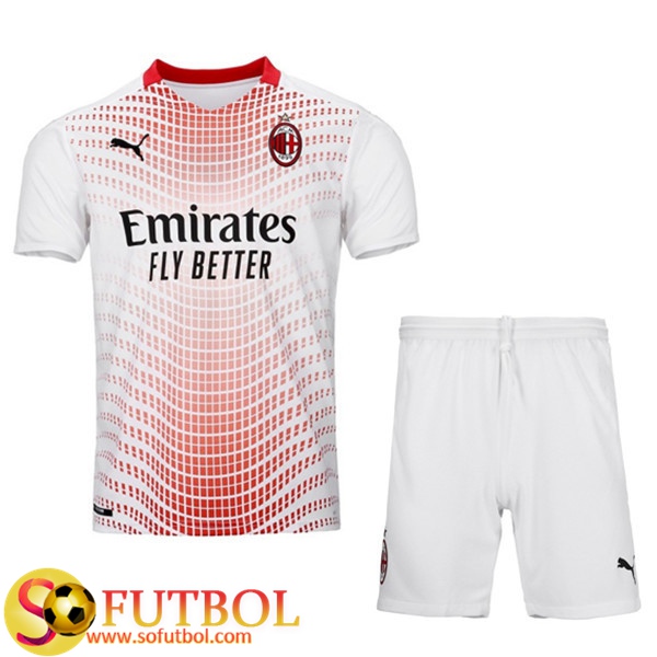Camiseta + Pantalones Milan AC Ninos Segunda 2020/21