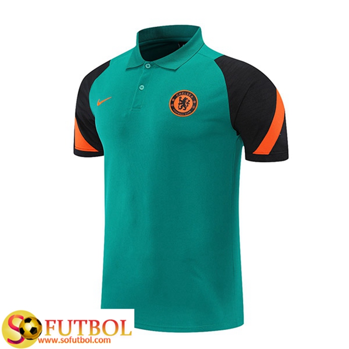 Camiseta Polo FC Chelsea Negro/Verde 2021/2022