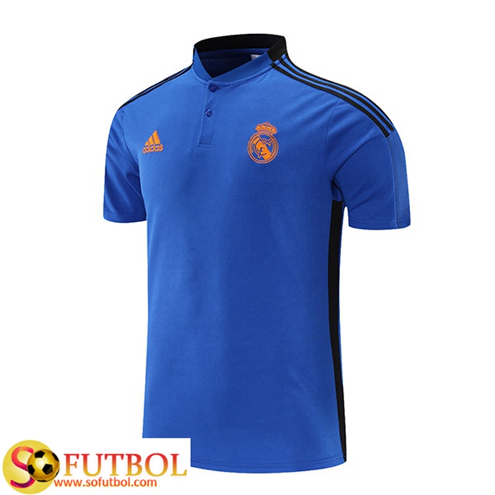 Camiseta Polo Real Madrid Negro/Azul 2021/2022 -01