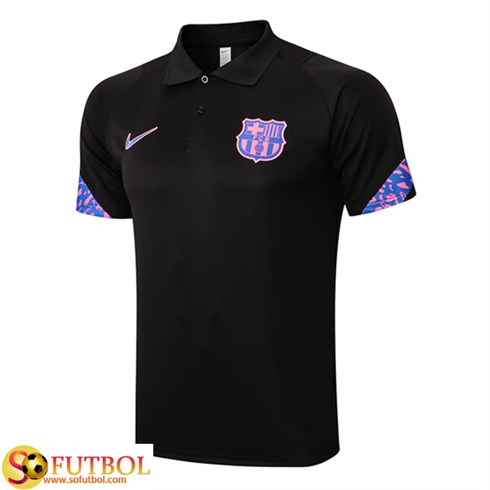 Camiseta Polo FC Barcelona Negro 2022/2023