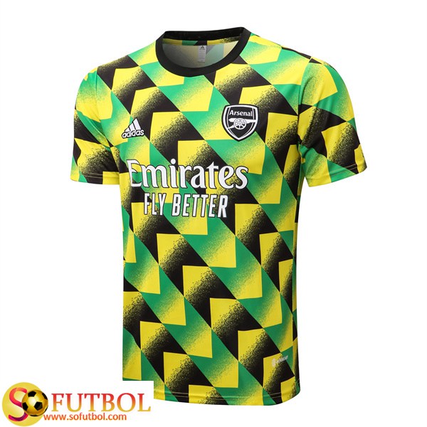Camiseta Entrenamiento Arsenal Verde/Amarillo 2022/2023
