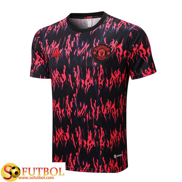 Camiseta Entrenamiento Manchester United Negro/Rojo 2022/2023
