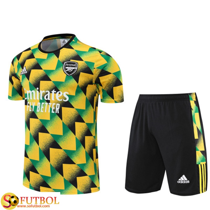Camiseta Entrenamiento + Cortos Arsenal Amarillo 2022/2023