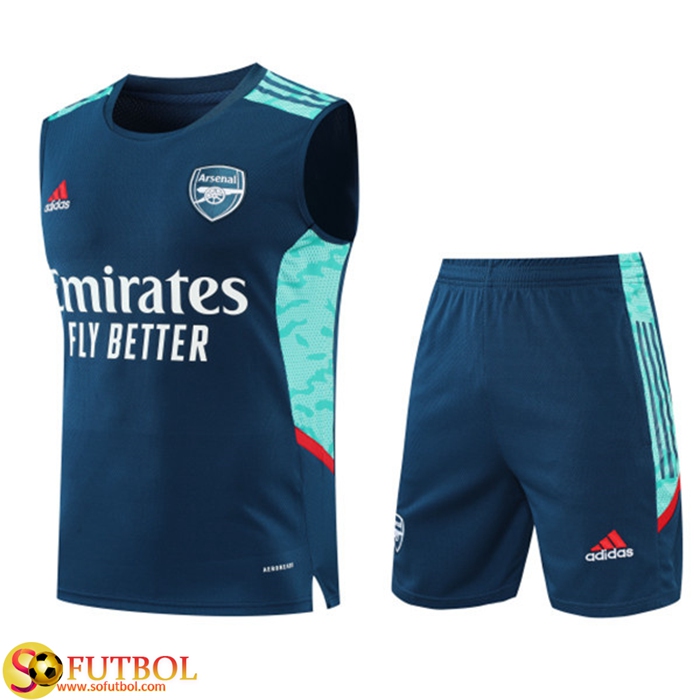 Camiseta Entrenamiento sin mangas + Cortos Arsenal Azul 2022/2023