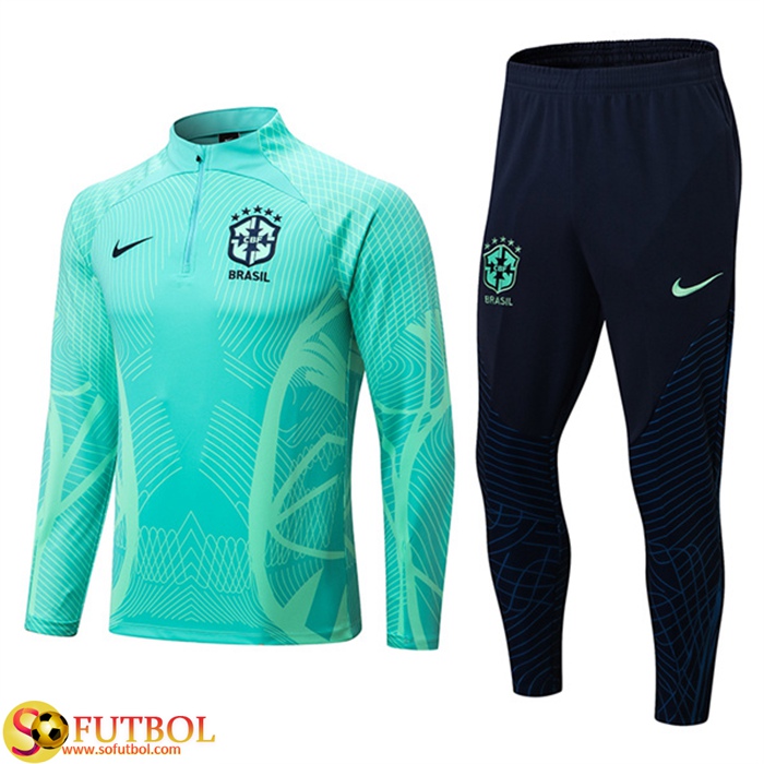 Paginas Para Comprar Chandal Equipos De Futbol Brasile Verde pattern  2022/2023 Baratas