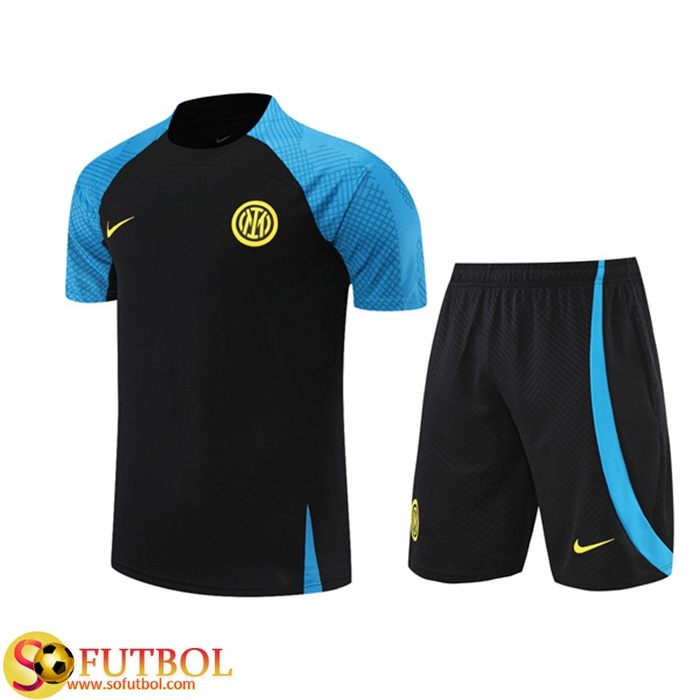 Camiseta Entrenamiento Inter Milan + Cortos Negro 2022/2023