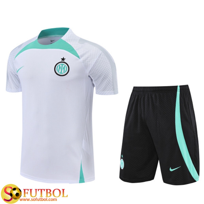 Camiseta Entrenamiento Inter Milan + Cortos Blanco 2022/2023