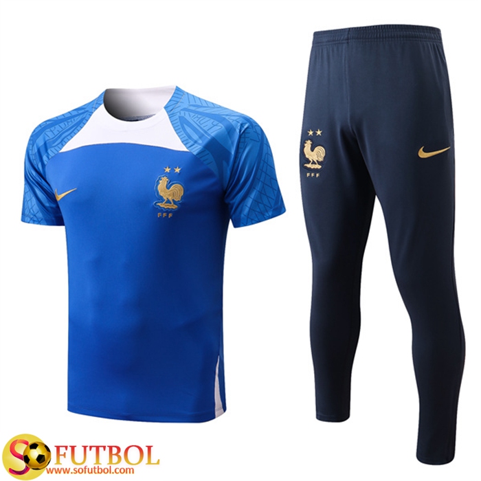 Camiseta Entrenamiento Francia + Pantalones Blanco 2022/2023