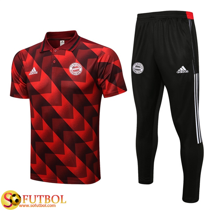 Camiseta Polo Bayern Munich Rojo/Negro 2022/2023