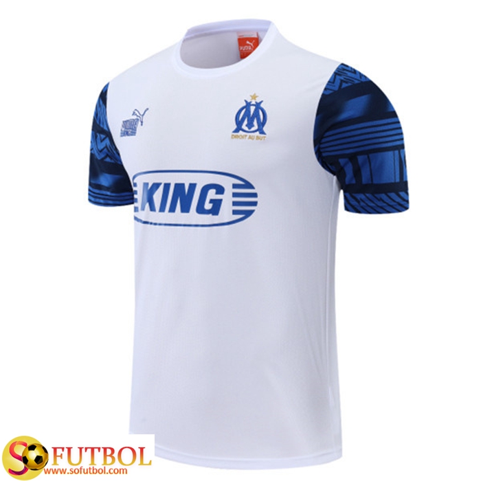 Camiseta Entrenamiento Marsella OM Blanco/Azul 2022/2023