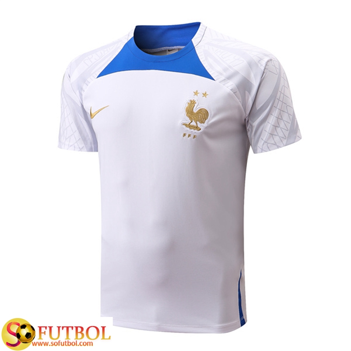 Empleado Hacer un muñeco de nieve ensillar Diseño De Camiseta Entrenamiento Francia Blanco 2022/2023 Baratas