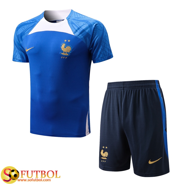 Camiseta Entrenamiento + Cortos Francia Azul 2022/2023