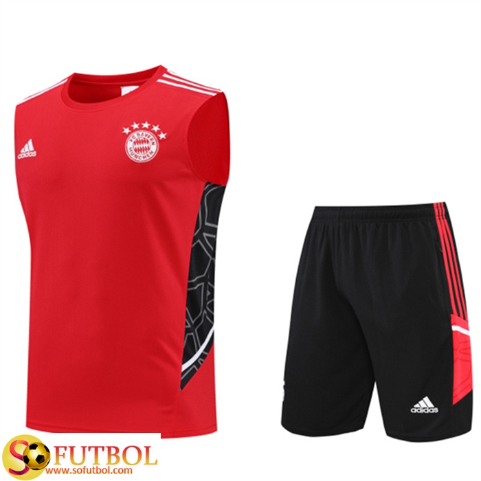 Camiseta Entrenamiento sin mangas + Cortos Bayern Munich Rojo 2022/2023