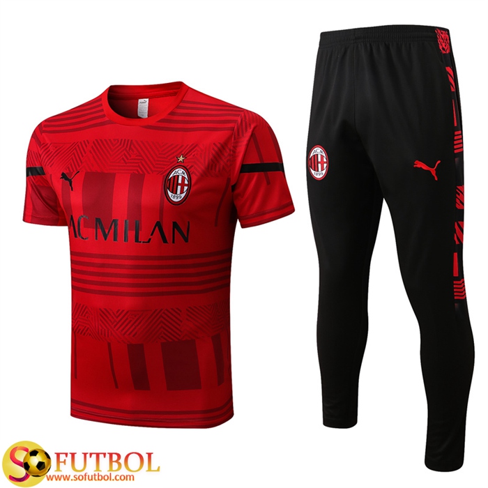 Camiseta Entrenamiento + Pantalones AC Milan Rojo 2022/2023