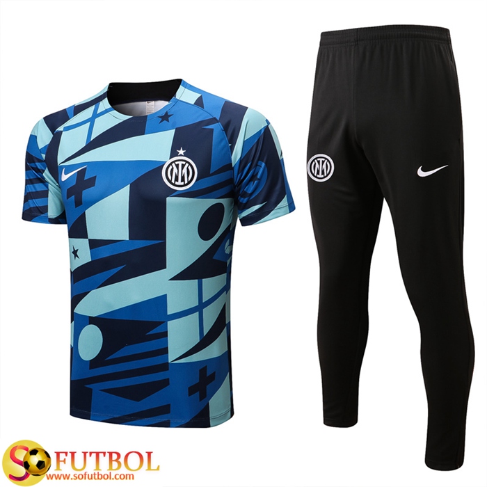 Camiseta Entrenamiento + Pantalones Inter Milan Azul/Verde 2022/2023