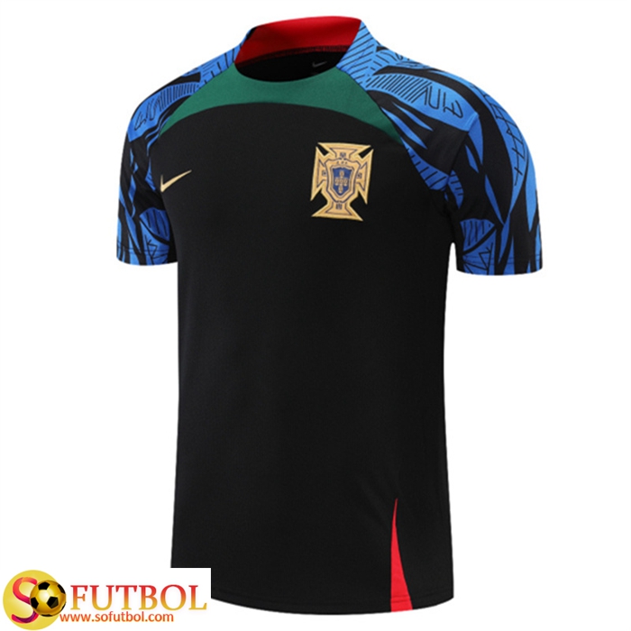 Camiseta Entrenamiento Portugal Negro/Azul 2022/2023