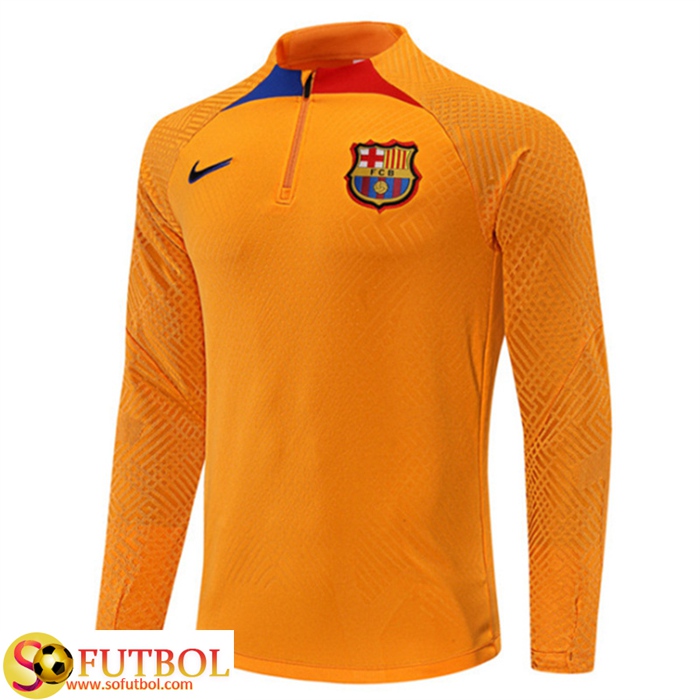 Imitacion Sudadera De Entrenamiento FC Barcelona Amarillo Baratas