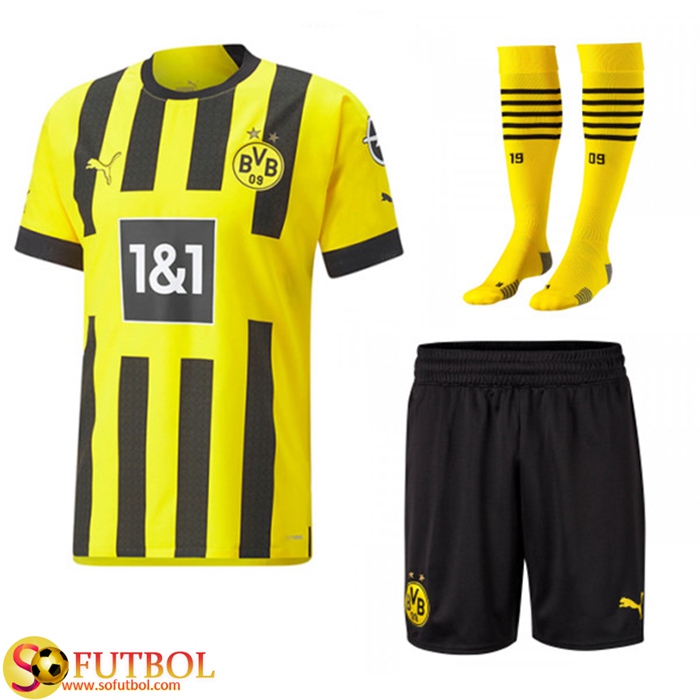 Camisetas De Futbol Dortmund BVB Primera (Cortos + Calcetines) 2022/2023