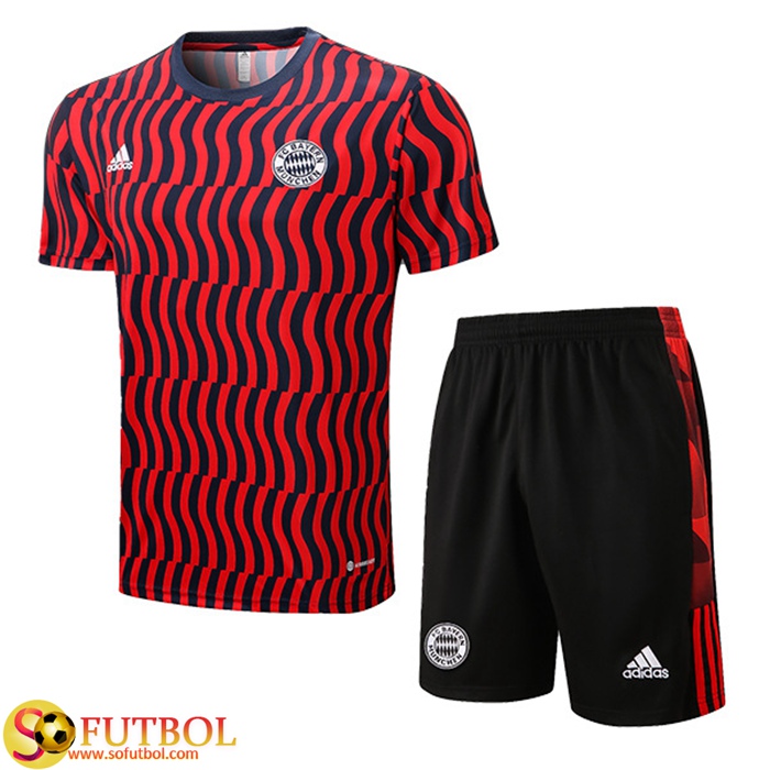Camiseta Entrenamiento + Cortos Bayern Munich Negro/Rojo 2022/2023