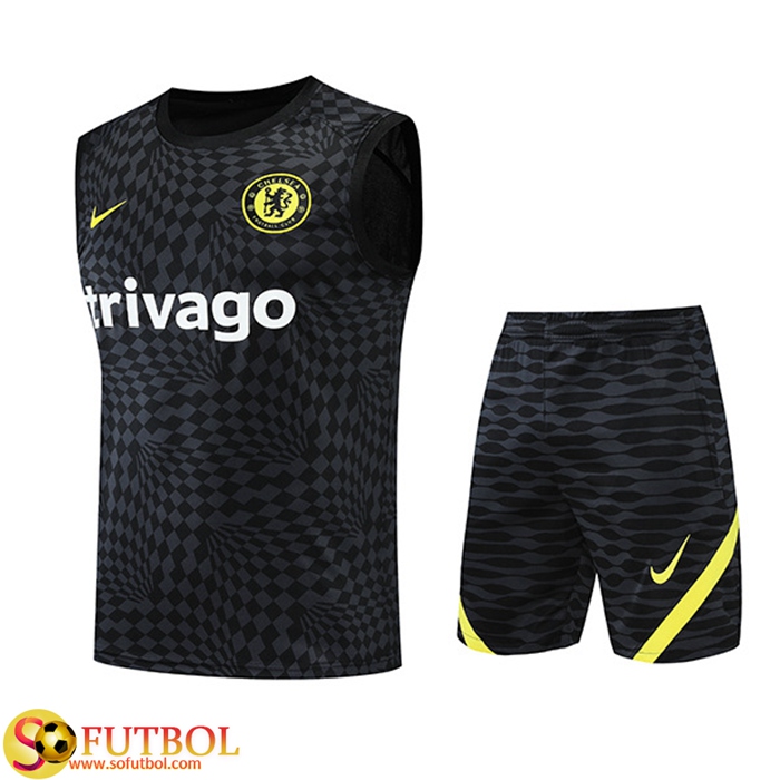 Camiseta de Entrenamiento Chelsea 2022-2023 Sin Mangas Amarillo
