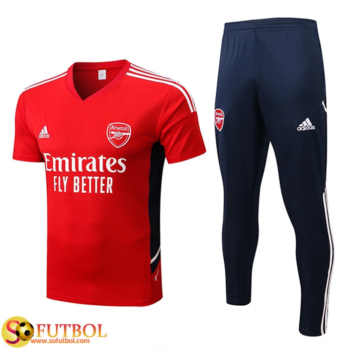Camiseta Entrenamiento + Pantalones Arsenal Rojo 2022/2023