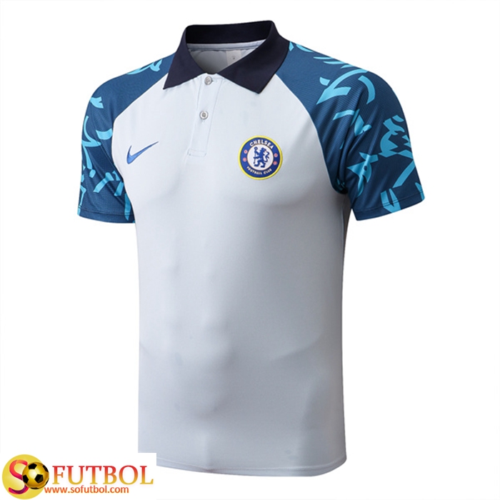 Camiseta Polo FC Chelsea Blanco/Azul 2022/2023
