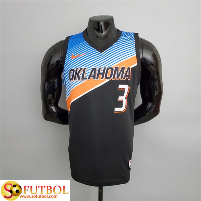 Camisetas Oklahoma City Thunder (Paul #3) Negro City Edition