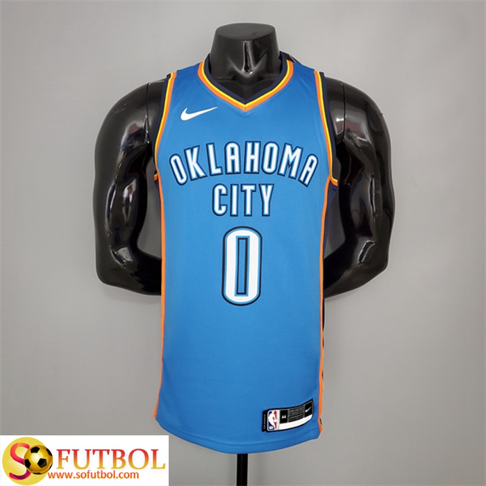 Camisetas Oklahoma City Thunder (Westbrook #0) Azul