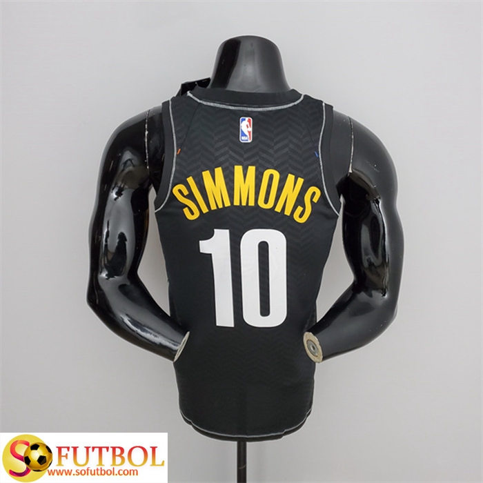 Replicas Camisetas Rooklyn Nets (Simmons #10) Negro City ...