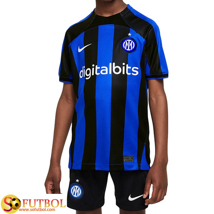 Nueva Camisetas De Futbol Inter Milan Ninos Primera 2022/2023