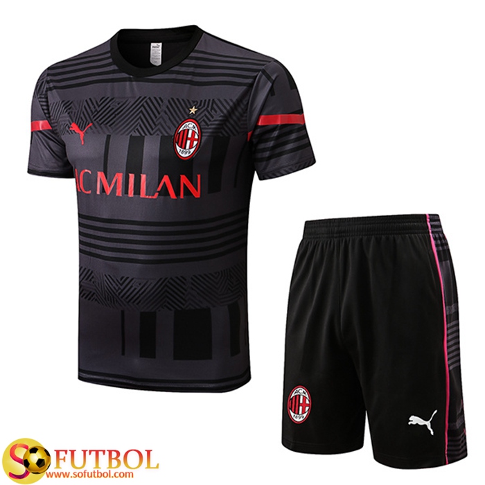 Camiseta Entrenamiento + Cortos AC Milan Gris 2022/2023