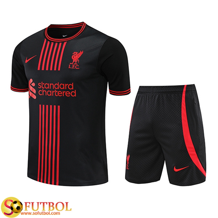 Camiseta Entrenamiento + Cortos FC Liverpool Rojo/Negro 2022/2023