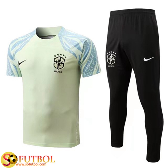 Camiseta Entrenamiento + Pantalones Brasil Amarillo 2022/2023