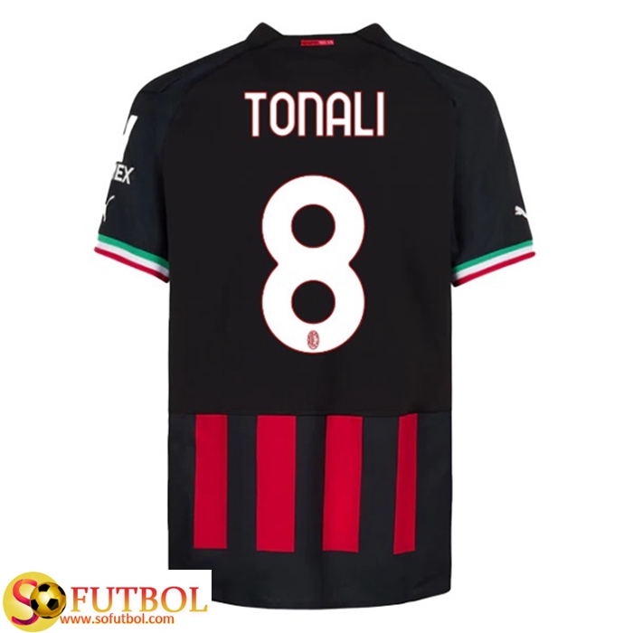 Camisetas De Futbol AC Milan (TONALI #8) 2022/23 Primera