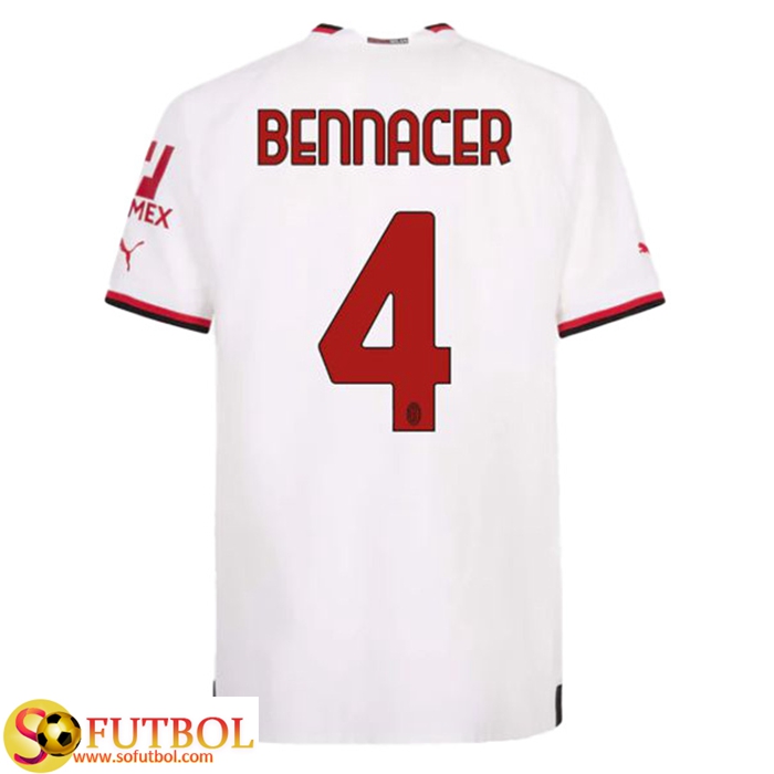 Camisetas De Futbol AC Milan (BENNACER #4) 2022/23 Segunda