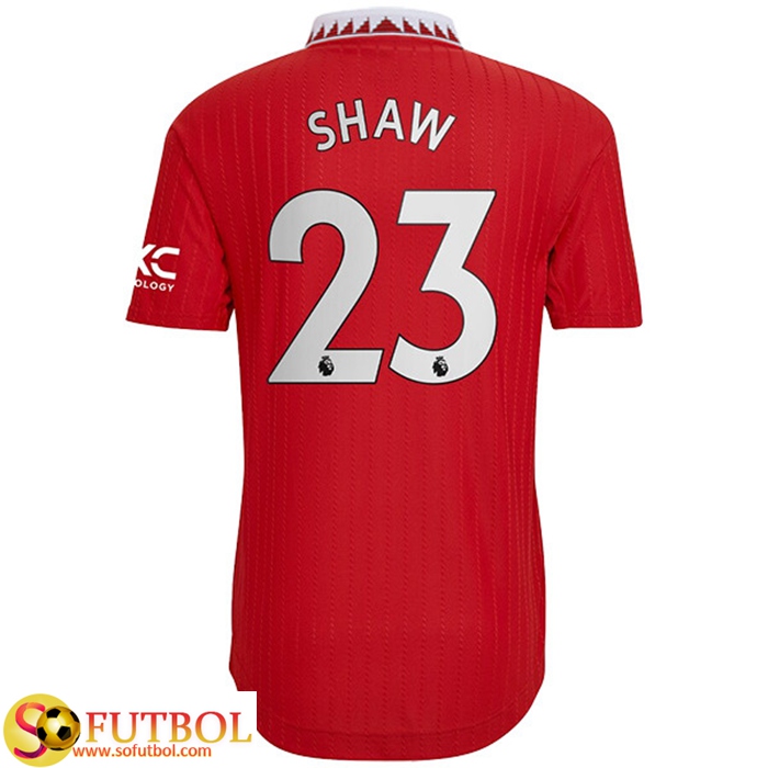 Camisetas De Futbol Manchester United (SHAW #23) 2022/23 Primera
