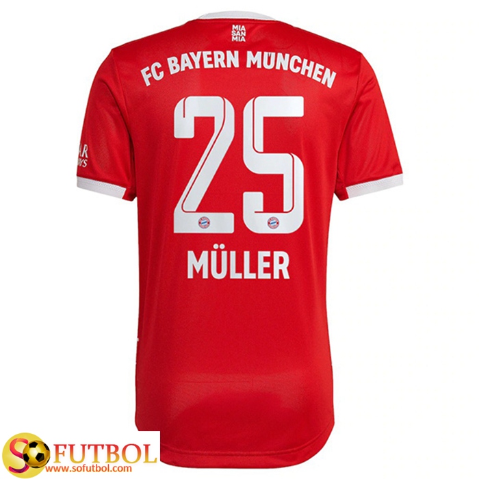 Camisetas De Futbol Bayern Munich (MÜLLER #25) 2022/23 Primera