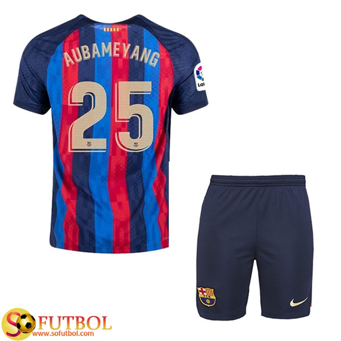 Camisetas De Futbol FC Barcelona (AUBAMEYANG #25) Ninos Primera 2022/23
