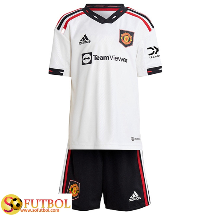 Nueva Camisetas De Futbol Manchester United Ninos Segunda 2022/2023