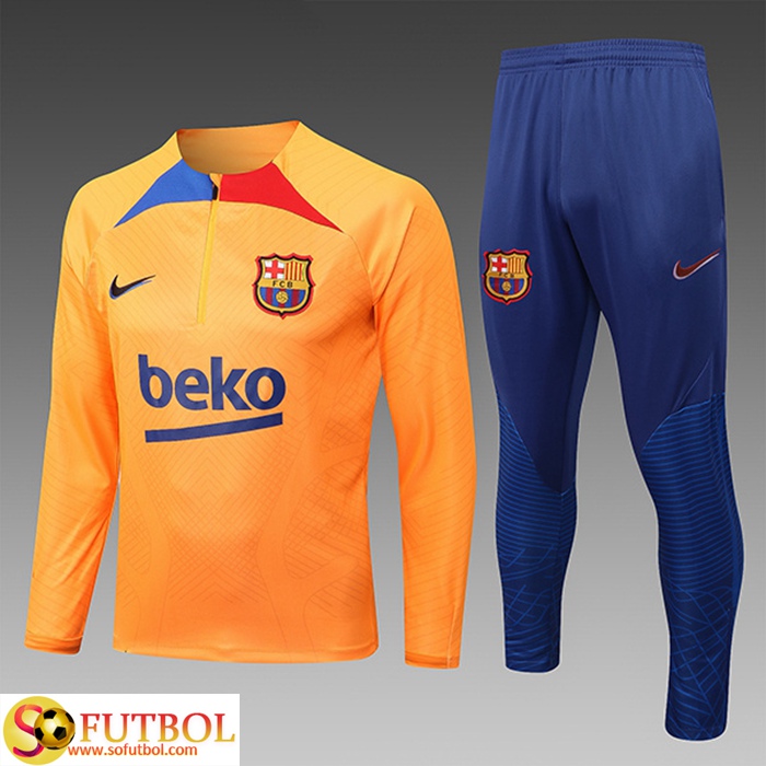 Venta Chandal Equipos De Futbol FC Barcelona Ninos Azul 2023/2024 Baratas