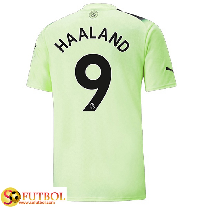 Camiseta Haaland 9 Manchester City 2023/2024 Segunda Equipación Niño Kit -  Camisetasdefutbolshop