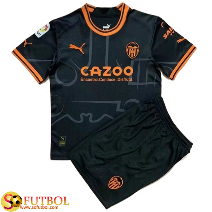 Mejores Nueva Camisetas Futbol Valencia CF Ninos Segunda 2022/2023 Baratas