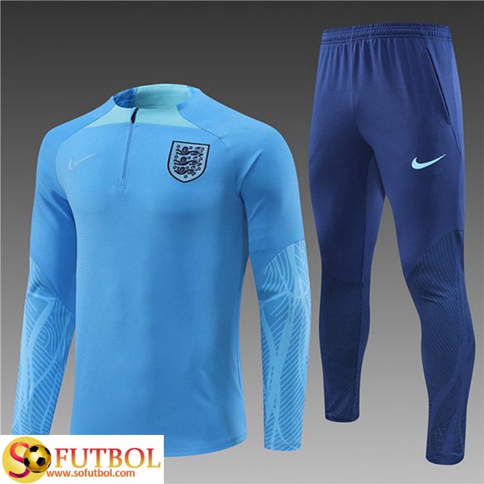 Como Crear Chandal Equipos De Futbol Inglaterra Ninos Azul Claro 2022/2023  Baratas