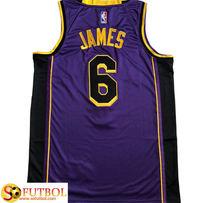 Retirada Tutor A veces a veces Replicas De Camisetas Los Angeles Lakers (JAMES #6) 2022/23 Violeta Baratas