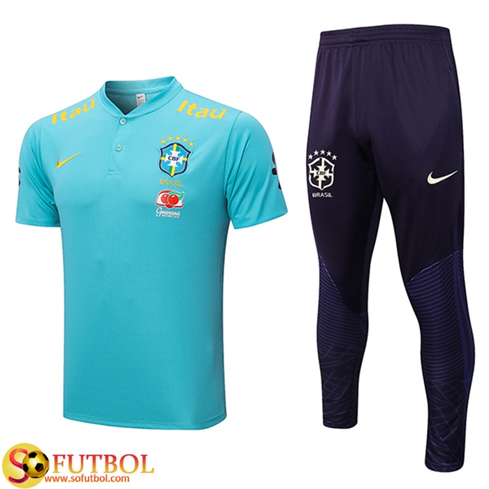 Camiseta Polo del Brasil 2022-2023 Azul